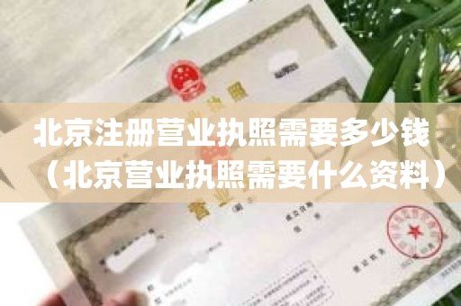 北京注册营业执照需要多少钱（北京营业执照需要什么资料）