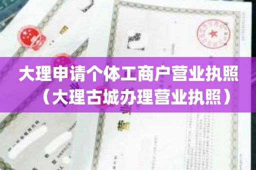 大理申请个体工商户营业执照（大理古城办理营业执照）