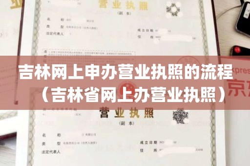 吉林网上申办营业执照的流程（吉林省网上办营业执照）