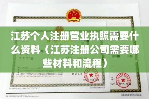 江苏个人注册营业执照需要什么资料（江苏注册公司需要哪些材料和流程）