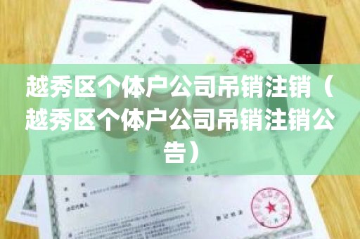 越秀区个体户公司吊销注销（越秀区个体户公司吊销注销公告）