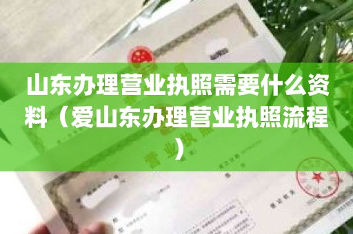 山东办理营业执照需要什么资料（爱山东办理营业执照流程）