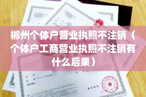 郴州个体户营业执照不注销（个体户工商营业执照不注销有什么后果）