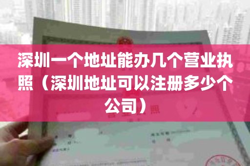 深圳一个地址能办几个营业执照（深圳地址可以注册多少个公司）