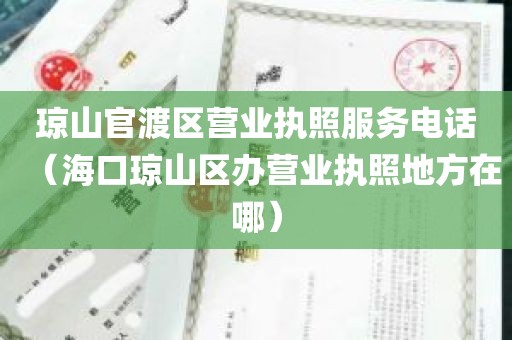 琼山官渡区营业执照服务电话（海口琼山区办营业执照地方在哪）