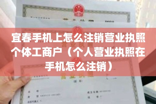 宜春手机上怎么注销营业执照个体工商户（个人营业执照在手机怎么注销）