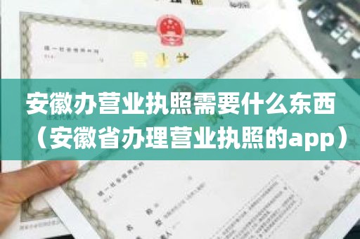 安徽办营业执照需要什么东西（安徽省办理营业执照的app）