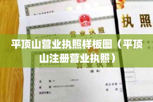 平顶山营业执照样板图（平顶山注册营业执照）