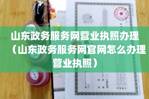 山东政务服务网营业执照办理（山东政务服务网官网怎么办理营业执照）